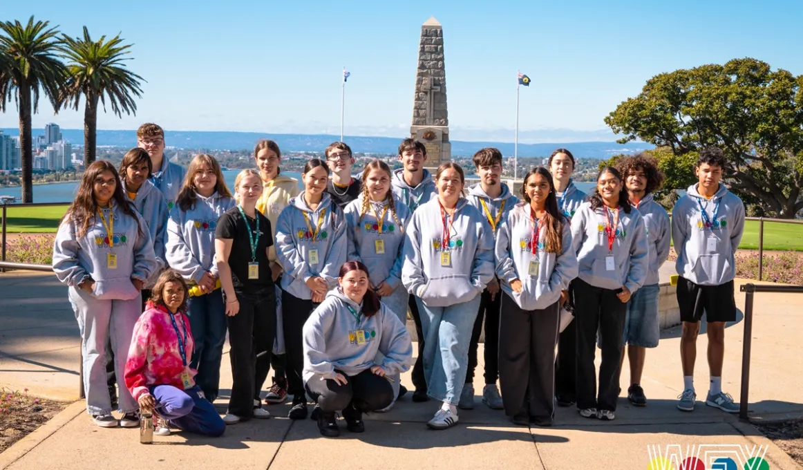 Group photo of students who participated in WEX at Kings Park 