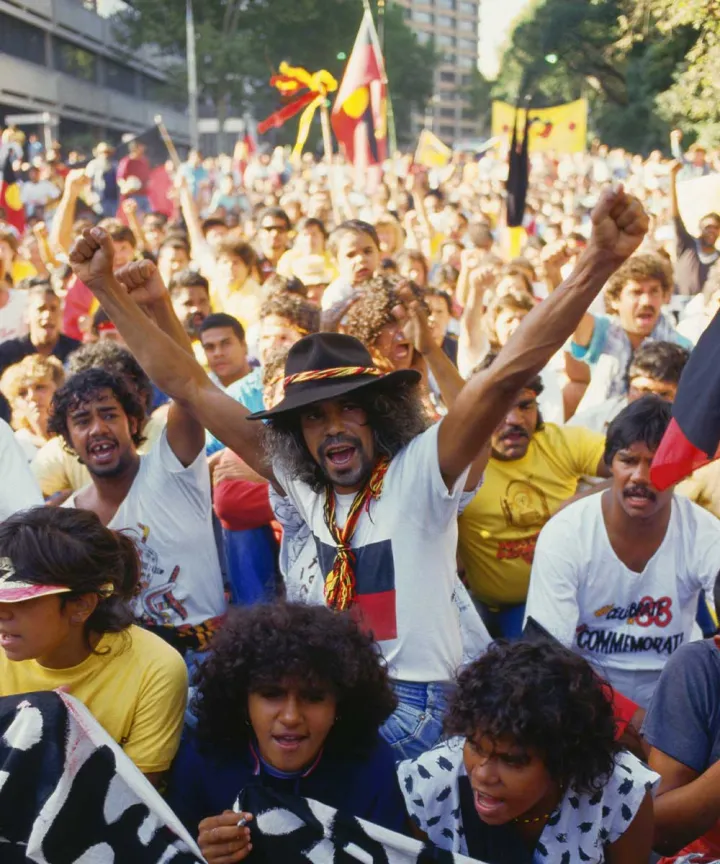 Sydney bicentenary protests. Credit: Getty Images/Penny Tweedie