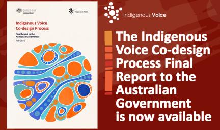 Front cover of the Indigenous Voice Co-Design Process Final Report to Government