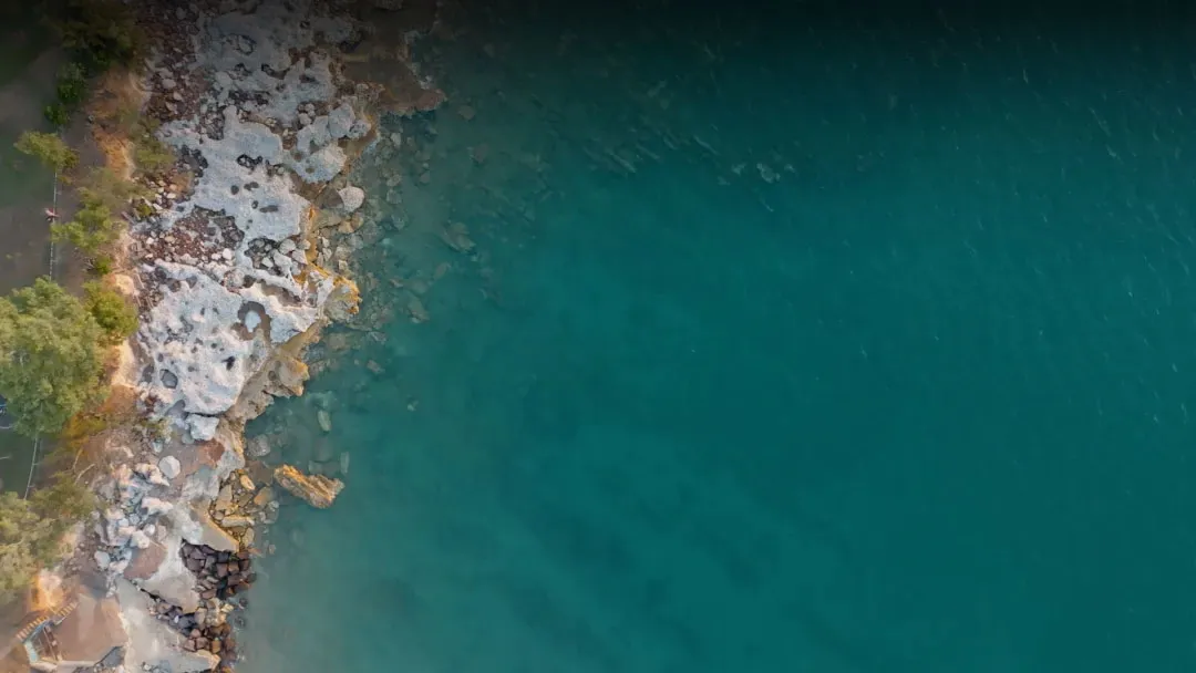 Aerial shot of reef